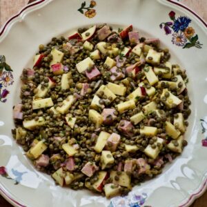 Lentil Salad With Ham, Apples, Comté Cheese