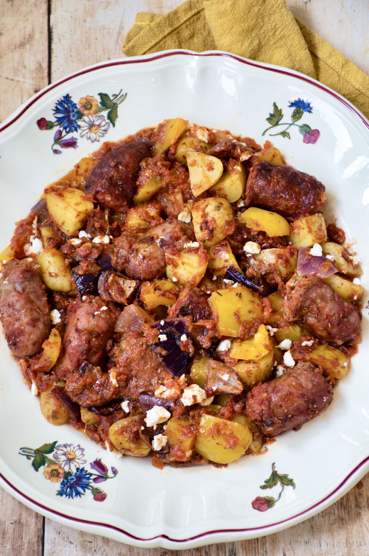 easy sheet pan dinner sausage peppers and onion