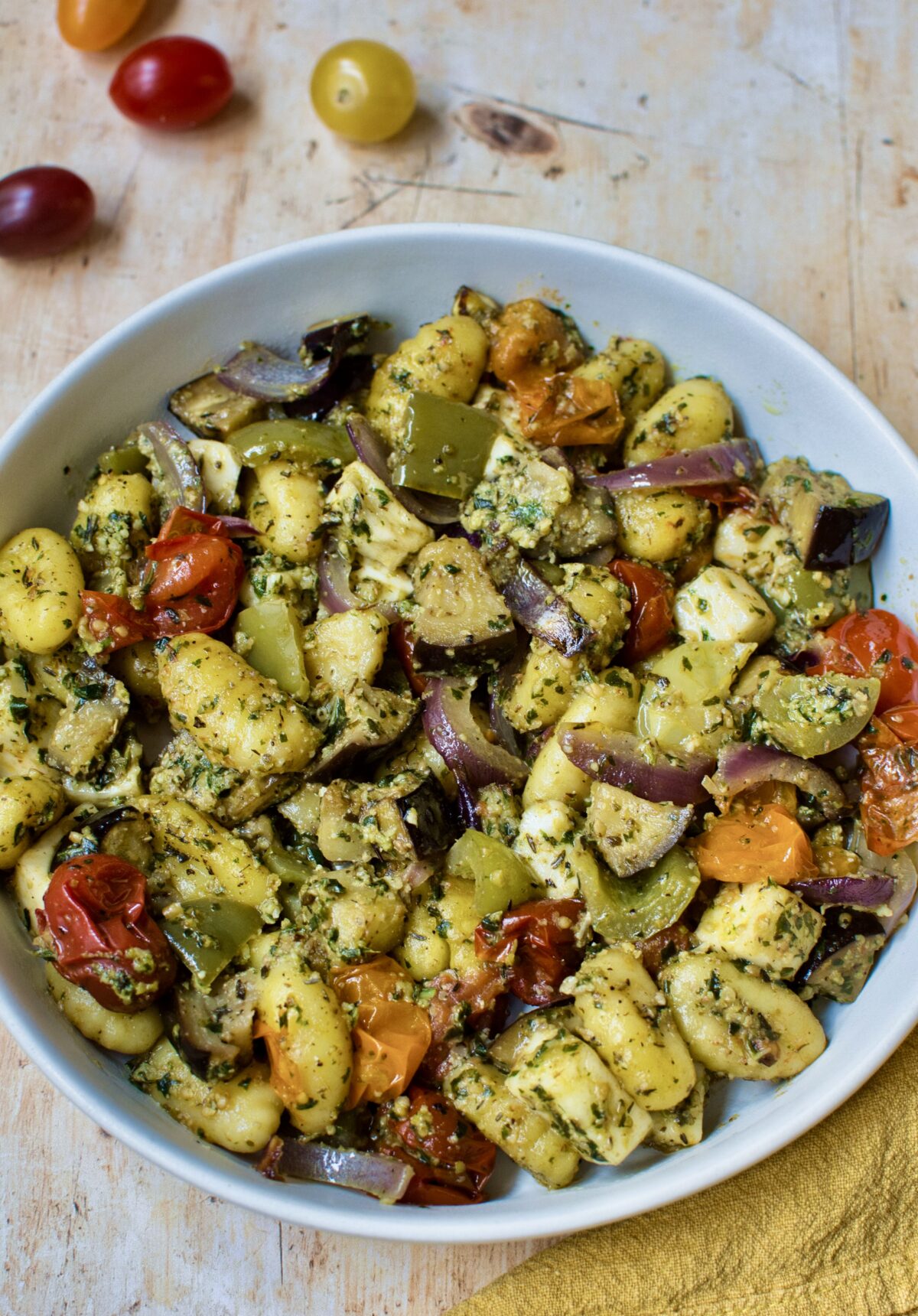 Gnocchi and halloumi sheet pan