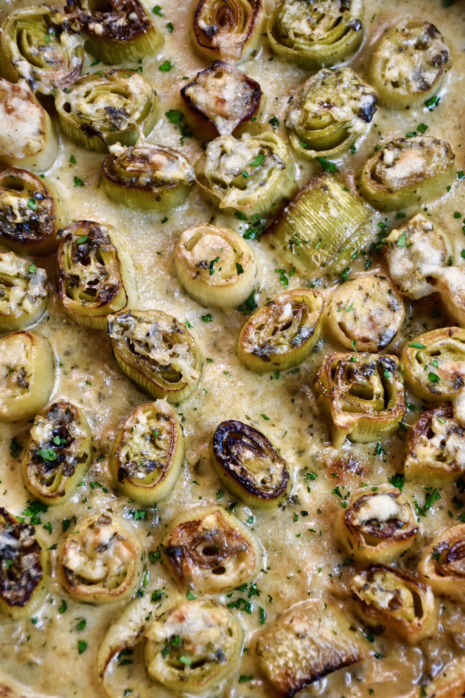Braised leeks