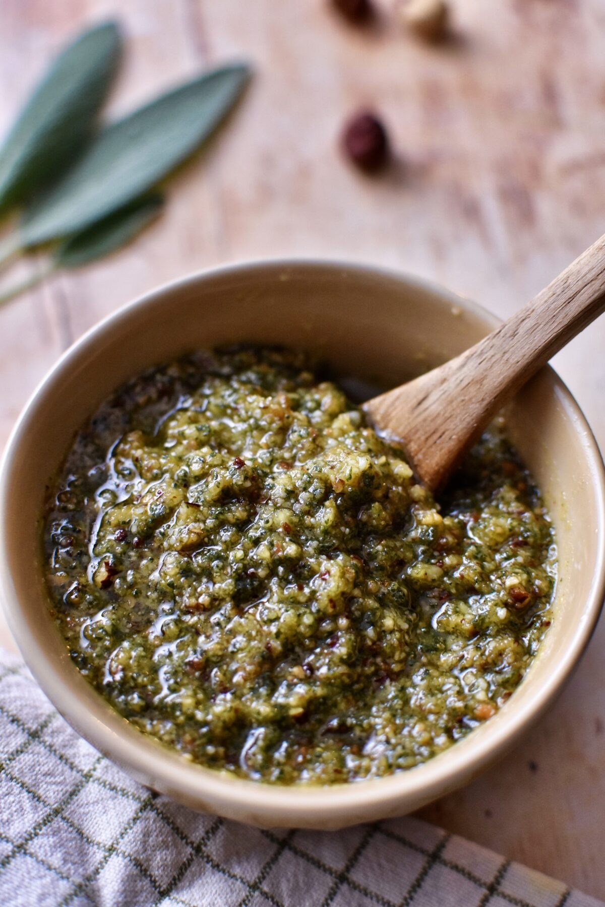 sage hazelnut pesto