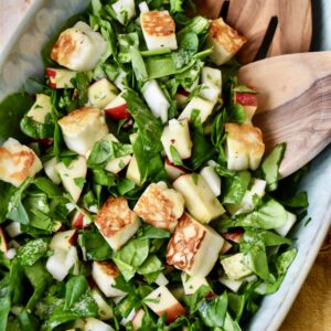 Apple and Fennel Salad with Halloumi